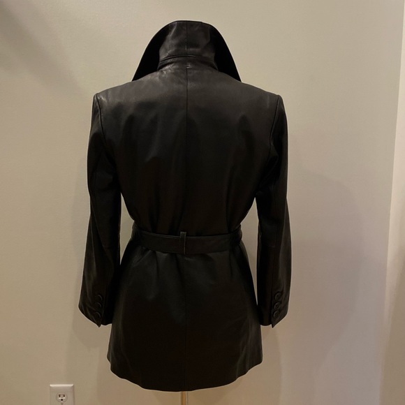 Vintage Wilson’s BlackLeather Trench Coat w Removable Lining / Size S - Picture 11 of 16